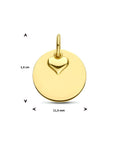 14K geelgoud graveerhanger hartje 4023647