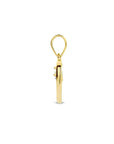 14K geelgoud hanger hart zirkonia 4023648