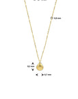 14K geelgoud collier schelp 40 - 42 - 44 cm 4023700