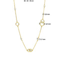 14K geelgoud collier rondjes zirkonia 40 - 42 - 44 cm 4023702