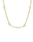 14K geelgoud collier zirkonia 40 - 42 - 44 cm 4023706