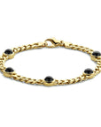 14K Geelgoud Armband Onyx 19 Cm 4023755