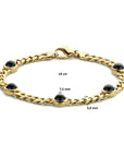 14K Geelgoud Armband Onyx 19 Cm 4023755