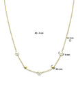 14K geelgoud collier parels 42 + 3 cm 4023787