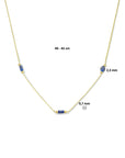 14K geelgoud collier lapis 40 - 42 cm 4023822