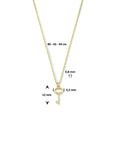 14K geelgoud collier sleutel 40 - 42 - 44 cm 4023827