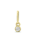 14K geelgoud hanger rond zirkonia 4023840