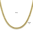 14K geelgoud collier gourmette 5,8 mm 45 cm met groot springslot 4023870