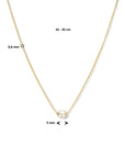 14K geelgoud collier parel 42 - 45 cm 4023875