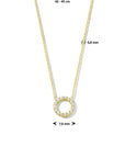 14K geelgoud collier rond zirkonia 42 - 45 cm 4023953