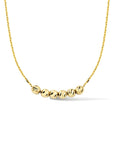 14K geelgoud collier bolletjes gediamanteerd 0,9 mm 40 + 4 cm 4024020