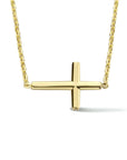 14K geelgoud collier kruis 42 + 3 cm 4024068