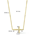 14K geelgoud collier kruis 42 + 3 cm 4024068