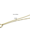 14K geelgoud collier rondje diamant 41 - 43 - 45 cm 0.01ct g si 4024241