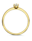 14K Geelgouden ring met zirkonia - PSN4024410