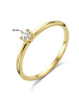 14K Geelgouden ring met zirkonia - PSN4024410