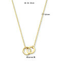 14K geelgoud collier rondjes 40 - 42 - 44 cm 4024413