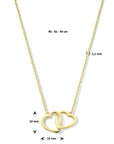 14K geelgoud collier hartjes 40 - 42 - 44 cm 4024415