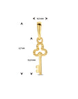 14K geelgoud hanger sleutel 4024441