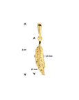 14K geelgoud hanger veer 4024443