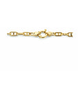 14K geelgoud collier paperclip met balkje ronde buis 5,8 mm 45 cm met groot springslot 4024454