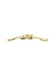 14K geelgoud collier paperclip vierkante buis 3,0 mm 45 cm met groot springslot 4024537