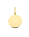 14K geelgoud graveerhanger rond 4024542