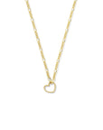 14K geelgoud collier hart 42 cm 4024653