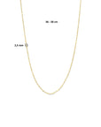 14K geelgoud collier anker met tussenstuk 36 - 38 cm 4024677