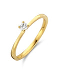 14K Geelgoud Ring Diamant 0.10Ct H Si 4024687