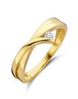 14K Geelgoud Ring Diamant 0.06Ct H Si 4024691