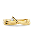 14K Geelgoud Ring Diamant 0.06Ct H Si 4024691