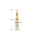 14K geelgoud hanger diamant 0.05ct h si 4024720