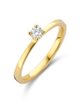 14K Geelgoud Ring Diamant 0.15Ct H Si 4024722