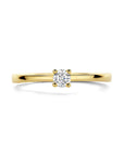 14K Geelgoud Ring Diamant 0.15Ct H Si 4024722