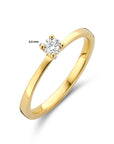 14K Geelgoud Ring Diamant 0.15Ct H Si 4024722