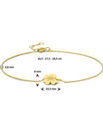 14K Geelgoud Armband Klaver 16,5 - 17,5 - 18,5 Cm 4024791