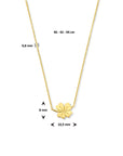 14K geelgoud collier klaver 40 - 42 - 44 cm 4024792