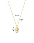 14K geelgoud collier rondje en parel 42 - 45 cm 4024798