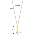 14K geelgoud graveercollier plaat 4,0 mm 42 - 45 cm 4024806