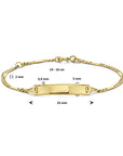 14K Geelgoud Graveerarmband Plaat 5,0 mm 4024808