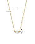 14K geelgoud collier parel 40 - 42 - 44 cm 4024811