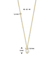 14K geelgoud collier parel 40 - 42 - 44 cm 4024813