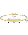 14K Geelgoud Graveerarmband Plaat 5,0 mm 4025082