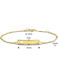 14K Geelgoud Graveerarmband Hart Plaat 5,0 mm 4025145