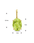 14K geelgoud hanger peridot 4025140