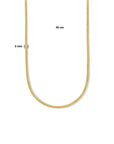 14K geelgoud collier popcorn 3,0 mm 45 cm 4025155