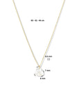 14K geelgoud collier hart parelmoer 40 - 42 - 44 cm 4025193