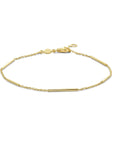 14K Geelgoud Armband Balkjes 1,3 Mm 18 - 19,5 Cm 4025198