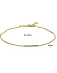 14K Geelgoud Armband Balkjes 1,3 Mm 18 - 19,5 Cm 4025198